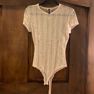 See through short sleeve top
